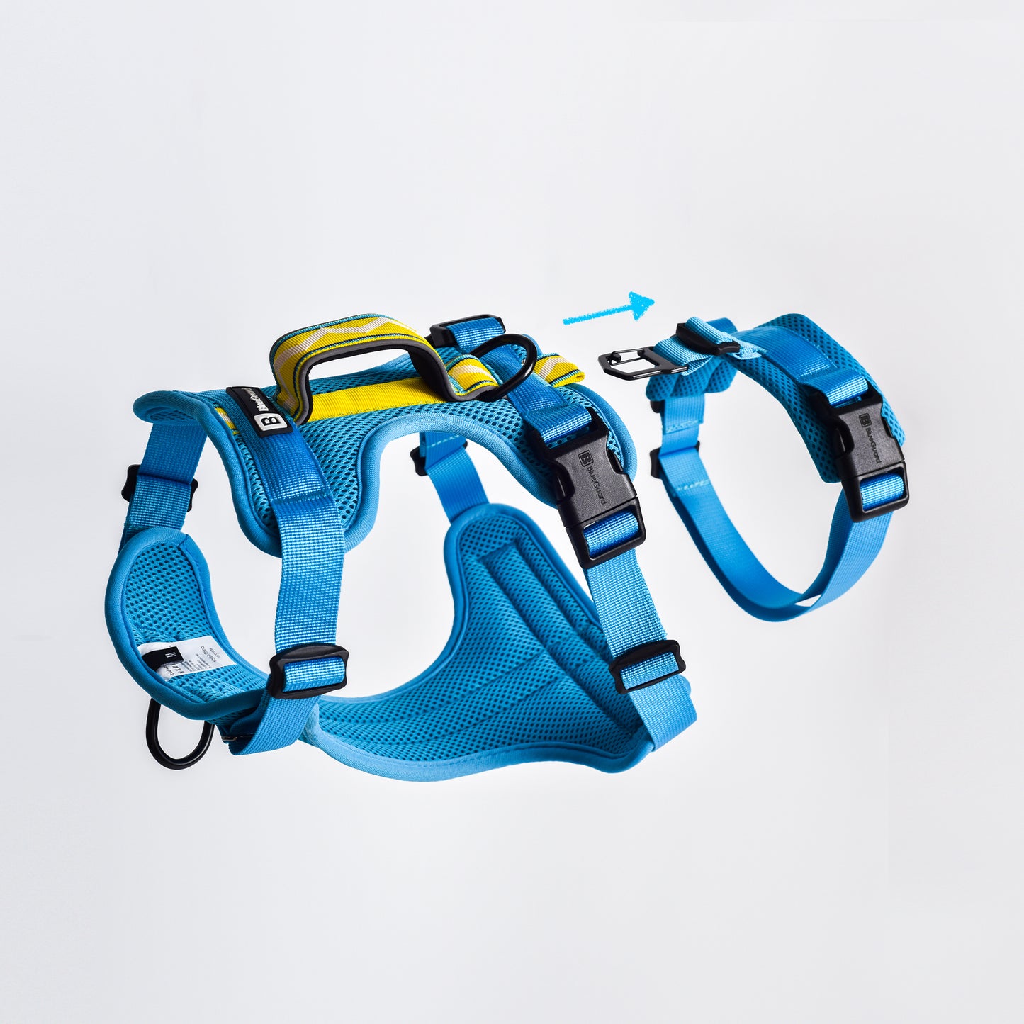 Adventure 2-in-1 Sicherheitsgeschirr - gepolstert, blau